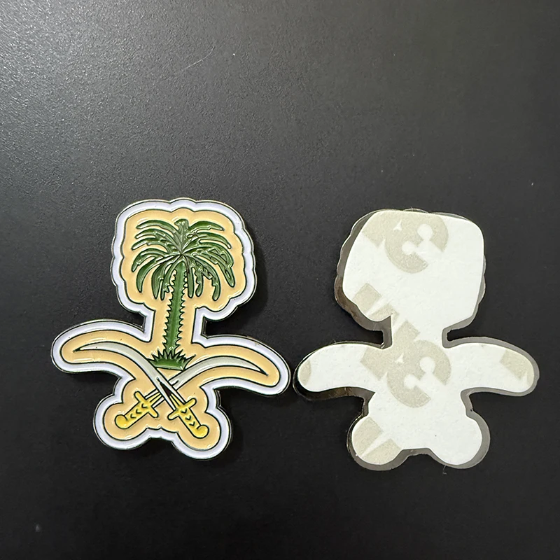 Palm Tree Saudi Arabia Mobile Phone 3M Sticker Badge Metal Pin Broooches Pins