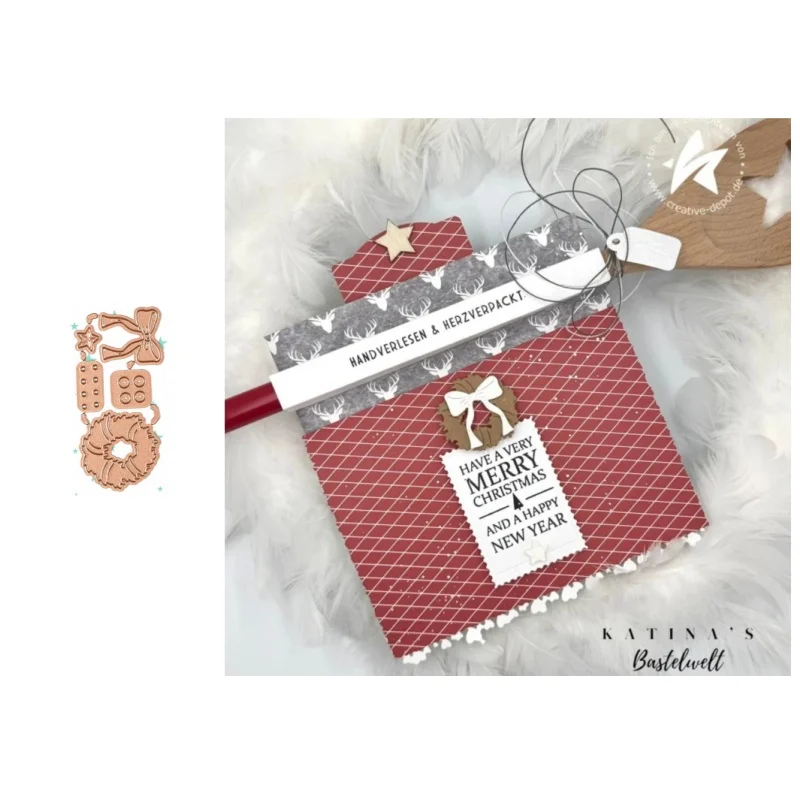 Neue Ankunft Presell Weihnachten Stanzformen und Stempel für DIY Scrapbooking/Fotoalbum, dekorative Prägung, DIY-Papierkarten