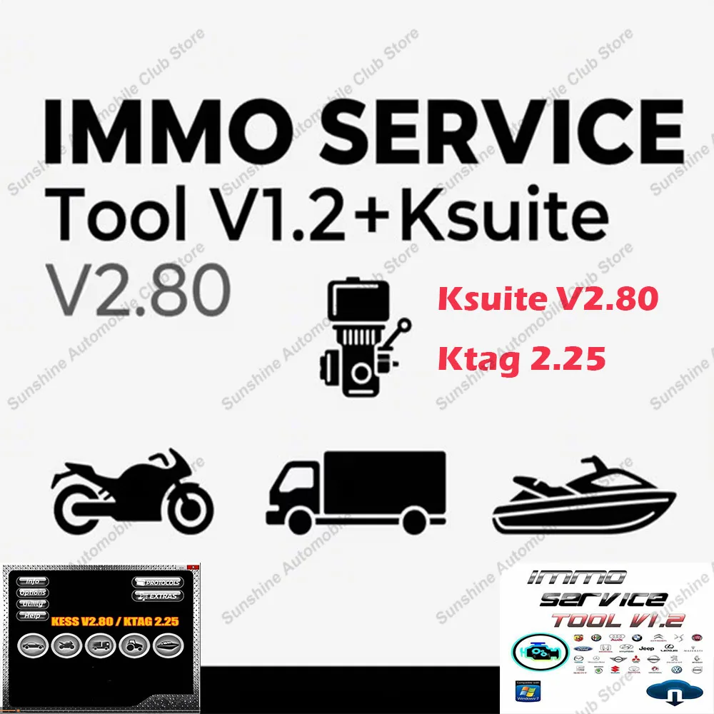 

Ksuite 2.80 ECU Programming Software: Multi-Vehicle Support KESS V2 V5.017 RSA Fix - IMMO SERVICE TOOL V1.2 PIN CODE Immo Off