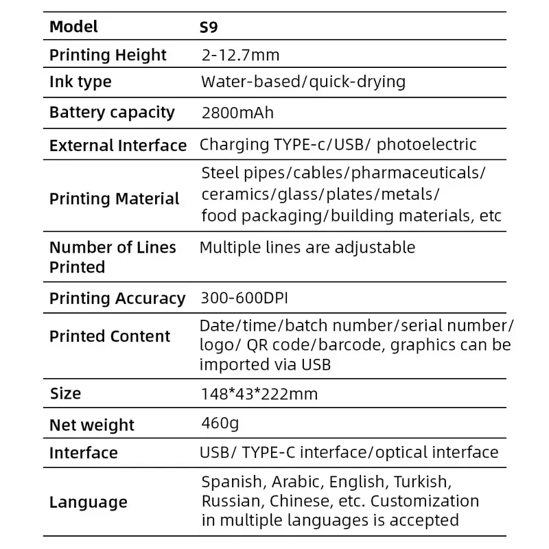 Willita Touch Screen Portable Handheld Inkjet Printer Smart Coder for Film Foil Bags Multifunctional High Productivity Time view 5