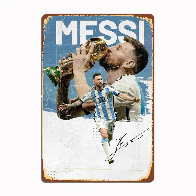

Renowned Argentine Soccer Player Poster Football Player Metal Sign Club Indoor Room Decor Custom Tin Home Wall Decor