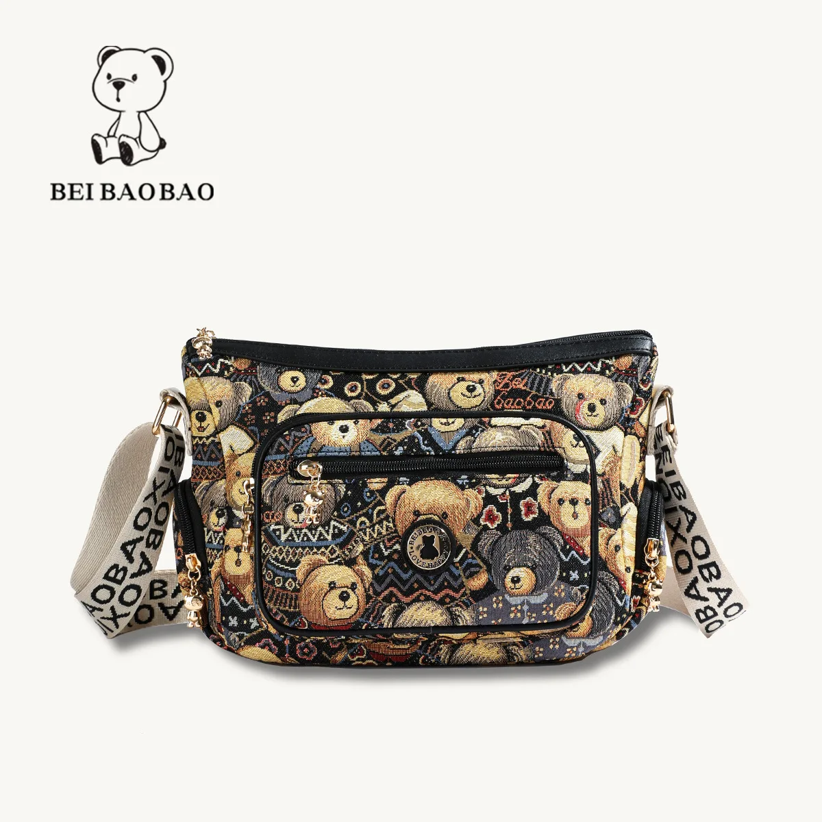 Beibaobao New 2024 Autumn Single Shoulder Crossbody Bag Retro Street Versatile Bag Trendy Fashion Women\'s Bag Bolso de mujer