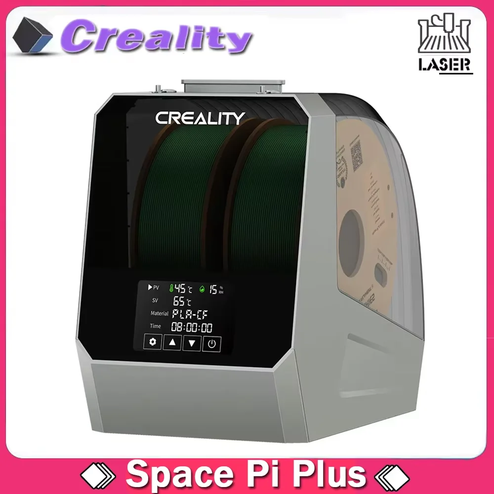 Creality Space Pi Plus Filament Dryer Box for 3D Printer 2 Rolls Capacity PTC 360 Degrees Hot-Air Heating 48H Timer