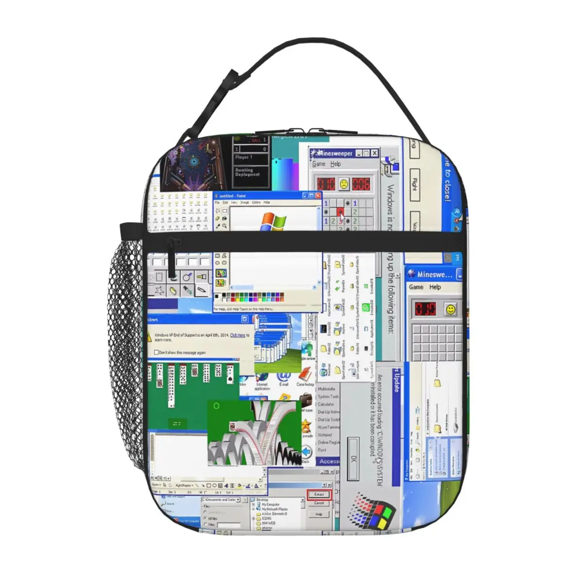 Bestselling Windows XP Collage Workwear Commuter Lunch Bag After School Snack Food Tote Bag