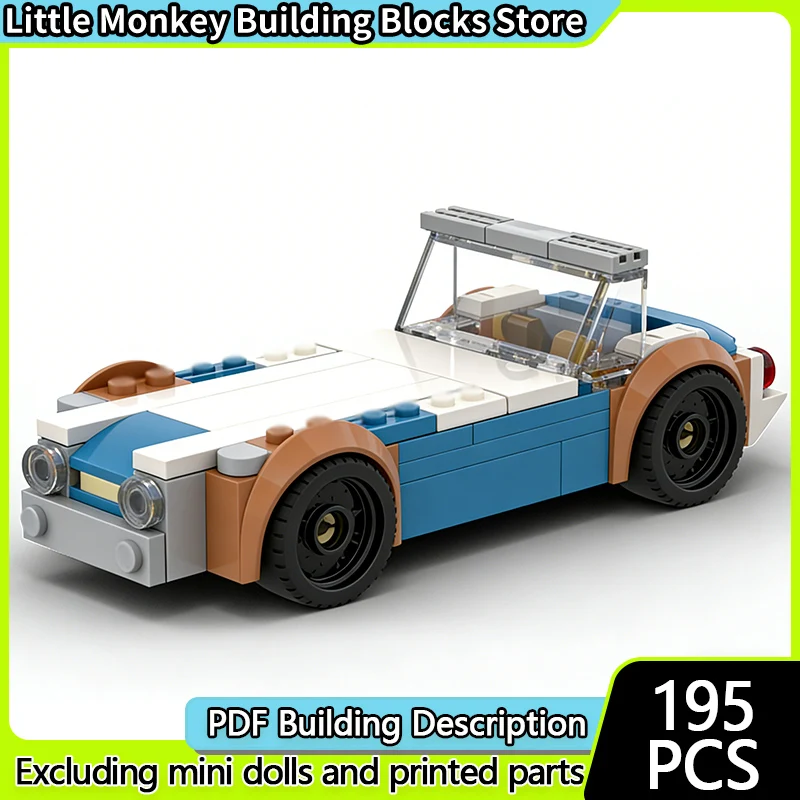 

Speed Racing Car Model MOC Building Bricks Top Tier Sports Car Modular Technology Children Holiday Gifts Assemble Toys Suit