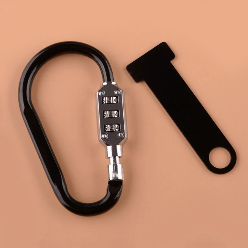 3 Digit Dial Combination Code Number Lock Padlock Electric Motorcycle Locks Helmet Hat Anti-theft Scooter Riding Hooks Gear