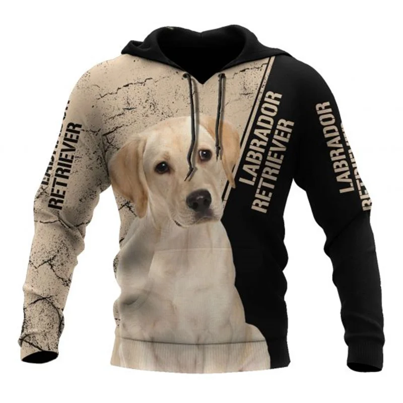 Hondengeschenken Premium Love Dog Black Labrador Retriever 3d Geprinte Hoodie Vrouwen Voor Heren Pullovers Street Trainingspak Love Dog Cadeau