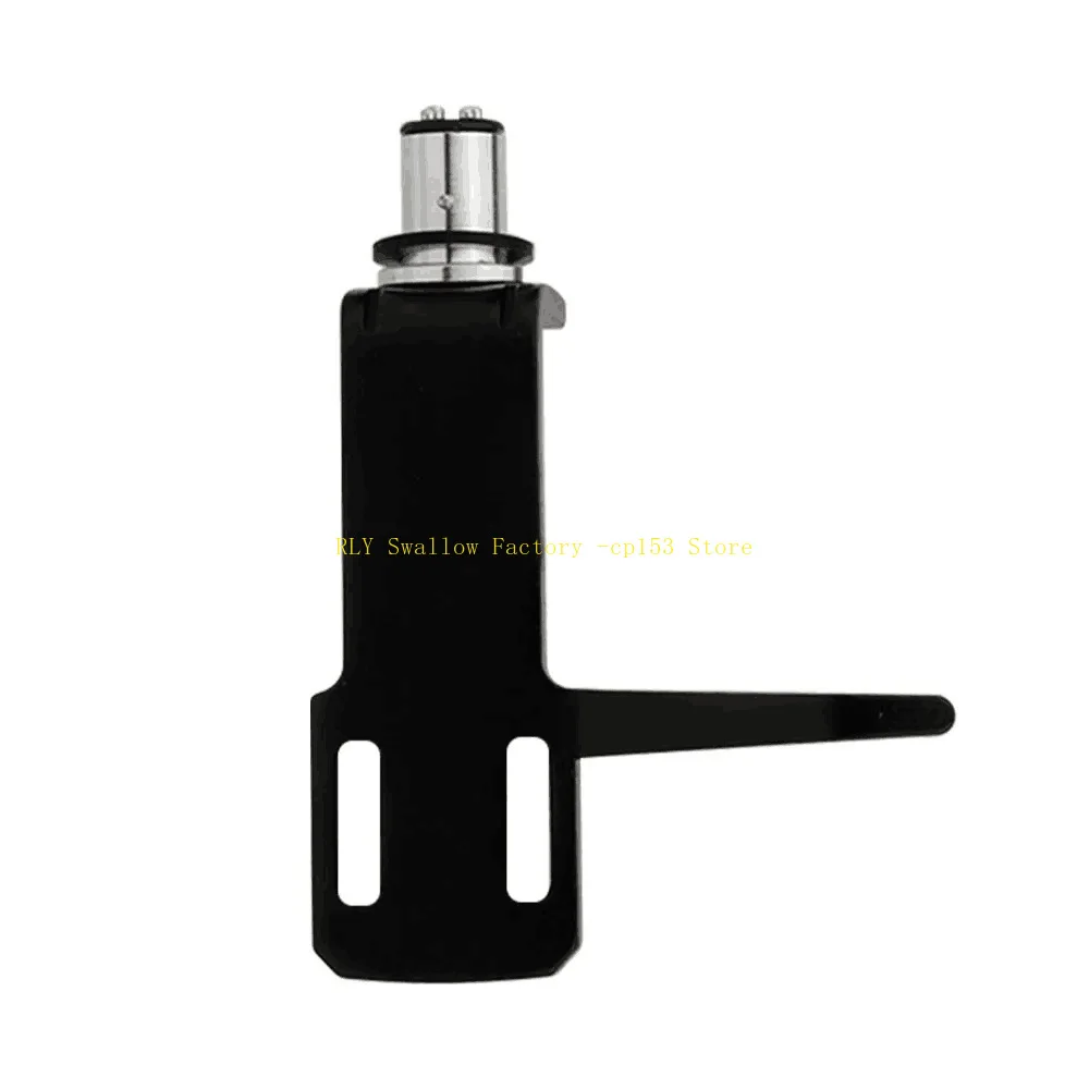 black record player, streamer, head stylus, stand, head stand, tape