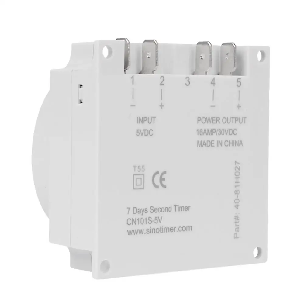 Second Interval 5V 12V 24V 110V 220V Digital LCD Timer Switch 7 Weekly Programmable Time Relay Programmer CN101S