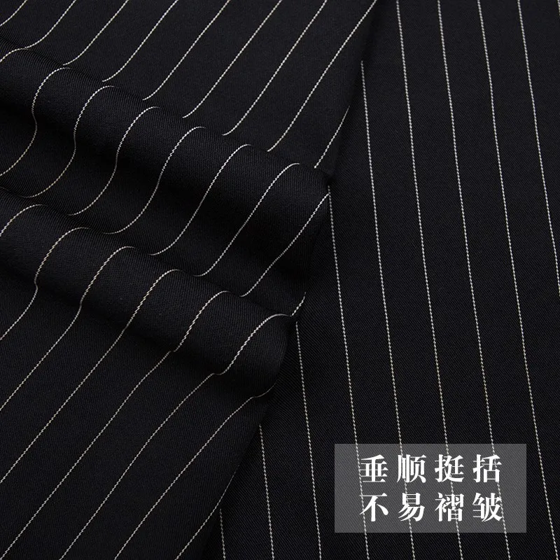 Striped cloth suit fabric Black uniform casual dress pants bag skirt Professional