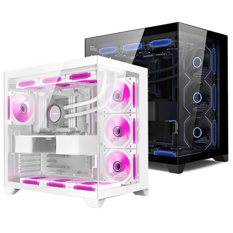 

Power Train Dream pro Computer Case Panoramic Sea View Room with 360-Degree Water Cooling for ATX MATX ITX Motherboards