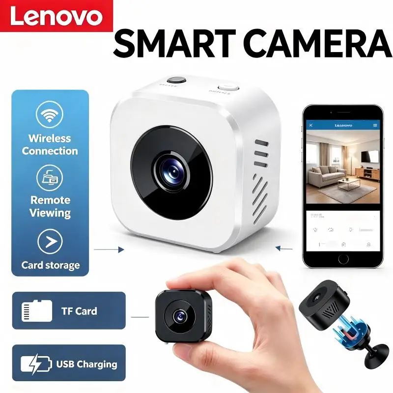 Lenovo 1080P HD Security Camera WiFi Wireless Monitor Remote Motion Detecting Camcorders Security Protection Indoor Surveillance