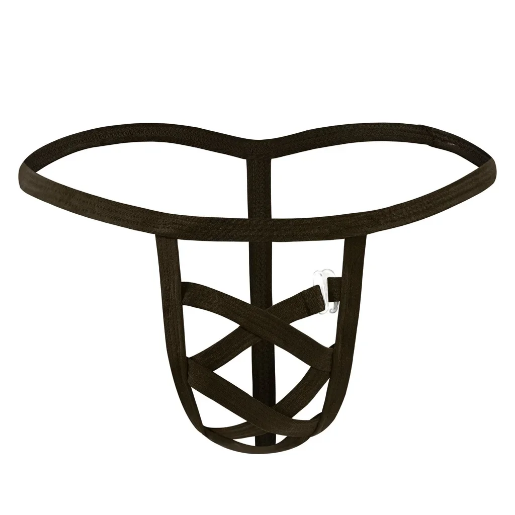 Men's Peni Cross Strap Thongs Detachable Underwear Gays Bulge Lingerie T-Back Panties Sexy Jockstrap Bikini See Through G-String