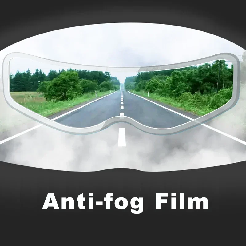 1/2PCS Película Transparente Antiembaçante e Impermeável para Capacete de Moto, Adesivo de Lente em Três Estilos, Acessórios de Capacete com Revestime