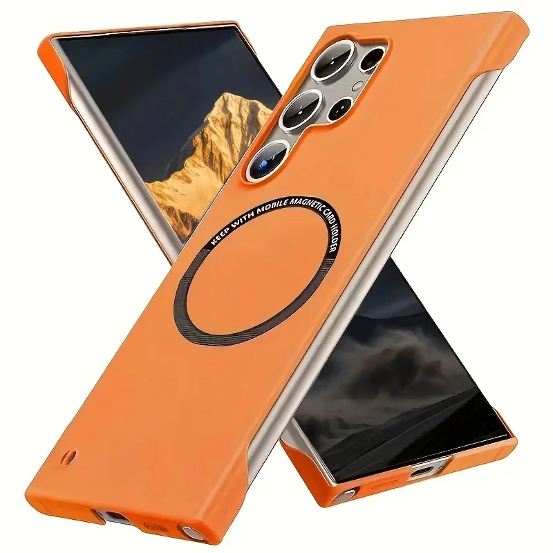 Ultra Thin Frameless Hard Phone Cases for Samsung S26 Ultra S25 Ultra S24 Plus S23 S22 S21 FE for Magsafe Magnetic Protect Cover