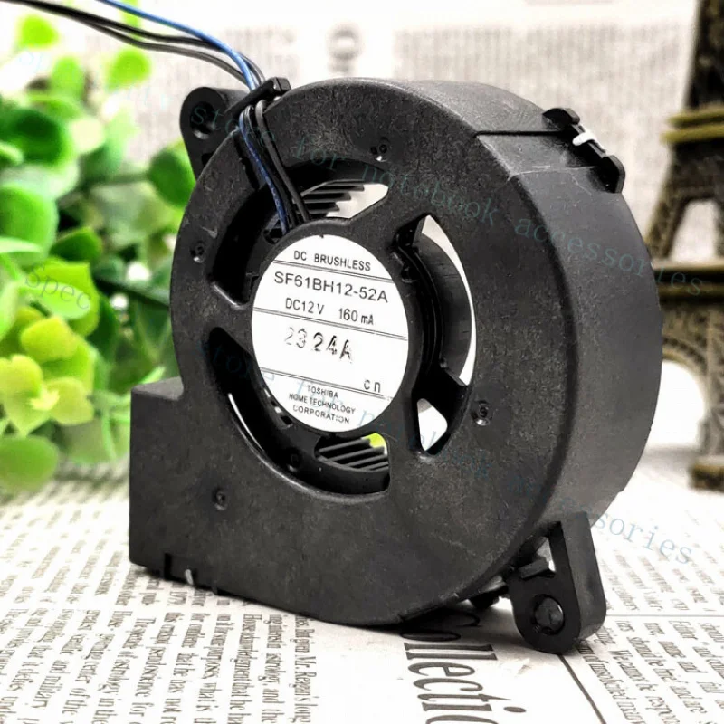 A+ SF61BH12-52A 12V 160mA 3 Wires Blower cpu fan for XT2100 projector server TV