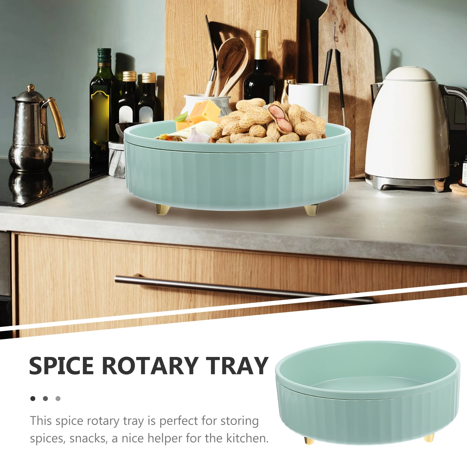 

Rotating Storage Rack Multifunctional Large Size Fruit Bathroom Organizer Turntable Spice Holder