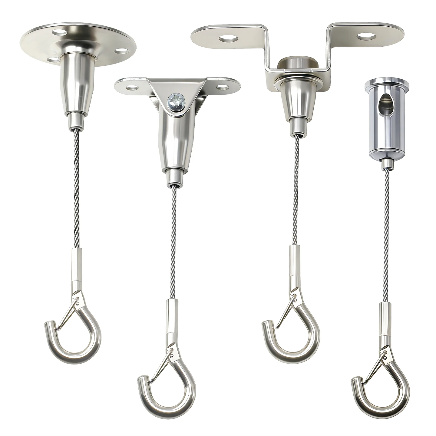 Stainless Steel Cable Sling, Adjustable Steel Wire Rope, 180 Degree Adjustable Suspension for Hanging Various Items