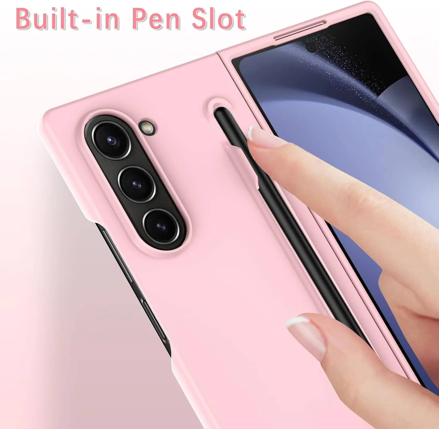 Luxuriöse Hautfreundliche PC-Hartschale für Samsung Galaxy Z Fold 8 Ultra 7 6 5 4 3 mit S Pen Slot und Stift Ultra-dünne Stoßfeste Abdeckung – Detail 3