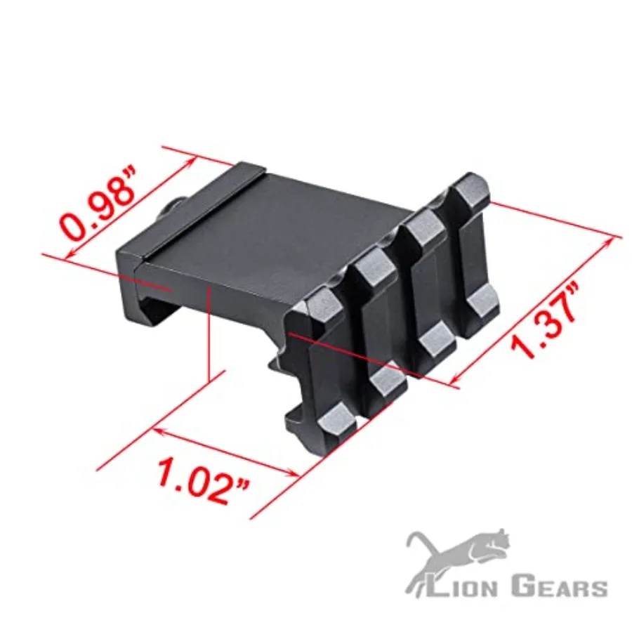 Lion Gears Tactical Picatinny 90 Degree Angle Mount, 1.37