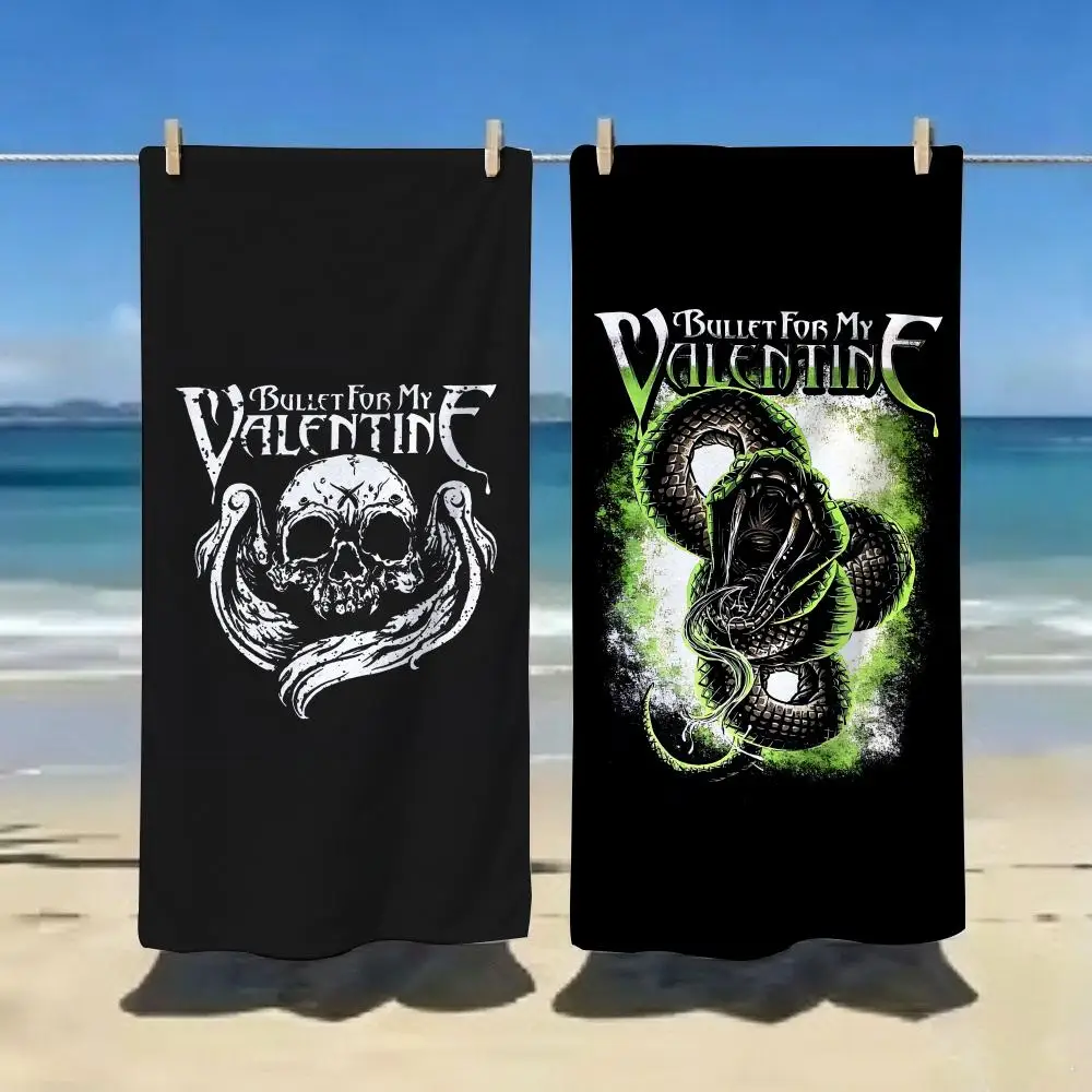 logo Bullet For My Valentine Towel ultra-fine fiber quick drying absorbent bath towel, outdoor swimming sports towel