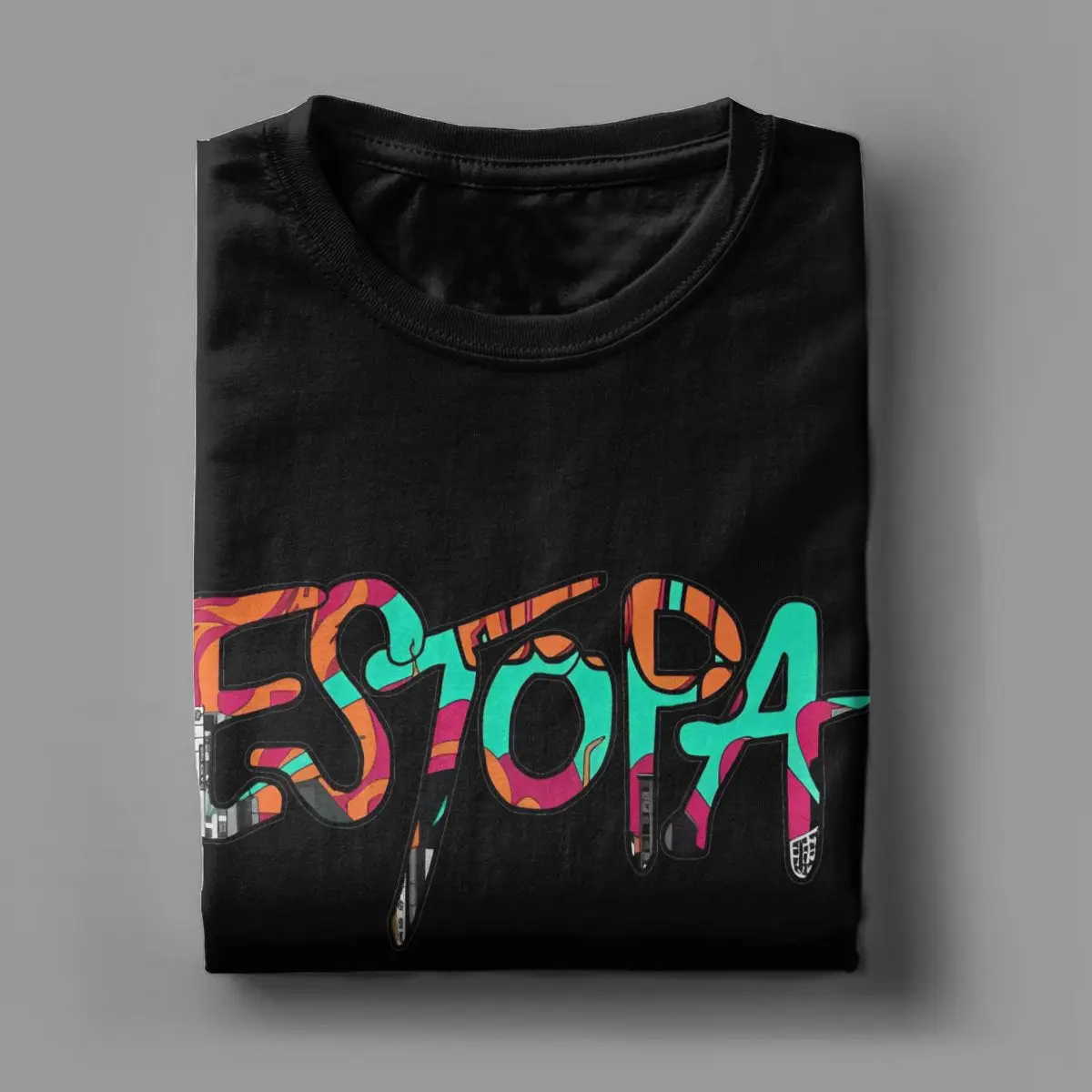 Camiseta Masculina Estopa Tour Rock Band, 100% Algodão, Manga Curta, Música Pop, Arte da Guitarra, Gola Redonda, Roupas Estampadas, Única