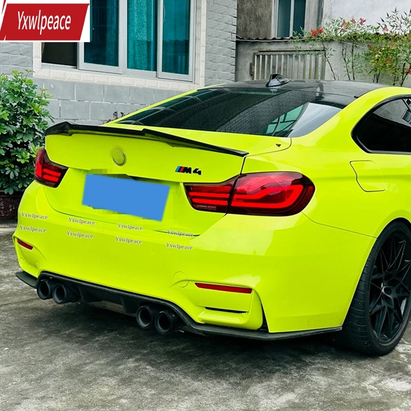 

For BMW F32 4 Series 428i 435i 2 Door 2014 - 2020 M4 Style ABS Plastic Rear Trunk Lip Spoiler Wing Car Accessories