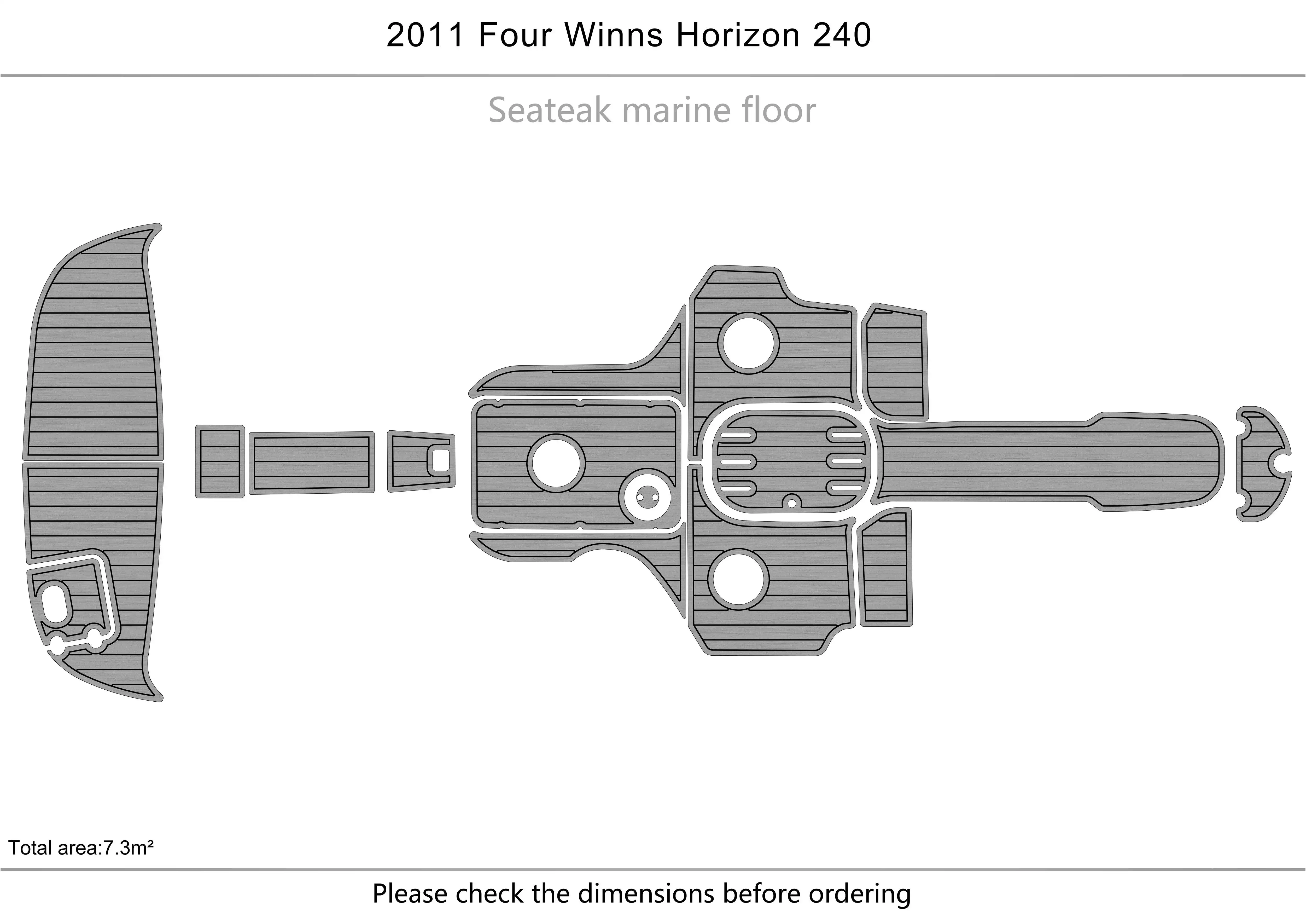 2011 Four Winns Horizon 240   Cockpit Swimming platform1/4