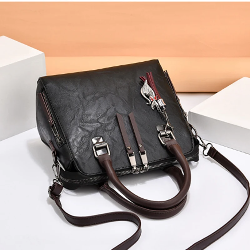 Damskie torebki damskie torby Messenger TotesTassel designerskie torebki torba na ramię Crossbody Boston w stylu Vintage