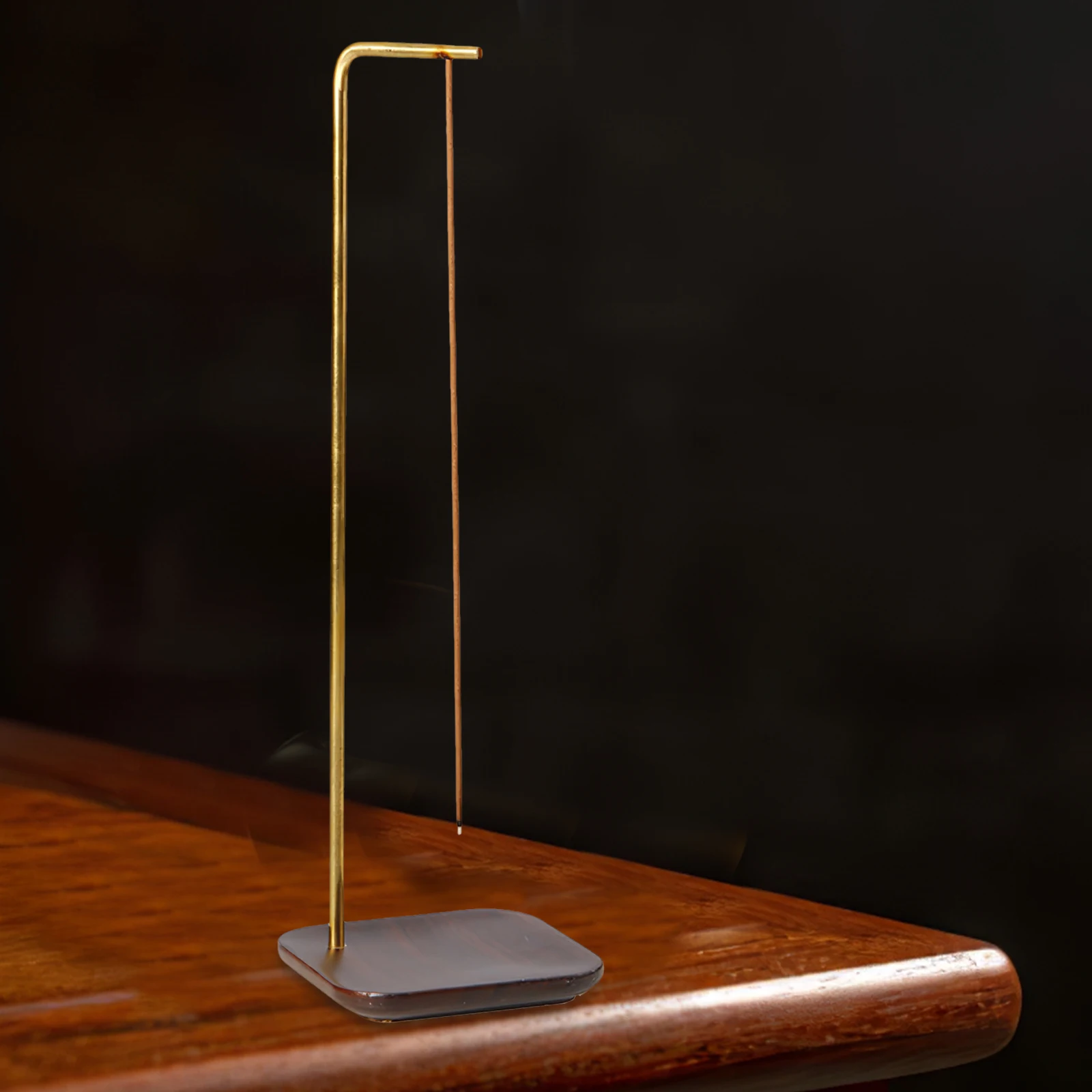 

Incense Holder Black Walnut Wood Base Stick Burner Upside Down Desktop Aromatic Stress Relief Home Decor Minimalist Easy Clean