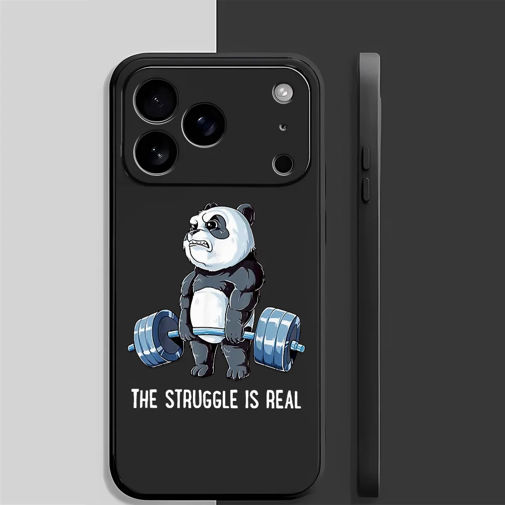 

Чехол для телефона с изображением медведя-тяжелоатлета для iPhone 17 Pro Max/17 Pro/17/16/15/14/13/12/11/Pro/Plus – модный подарок для друзей, эстетичный чехол для телефона