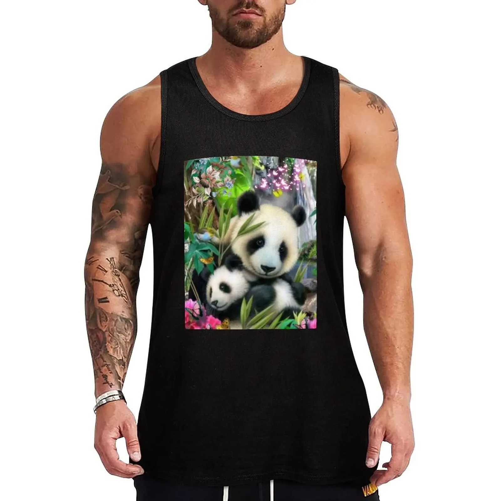 

Lazy panda family Tank Top summer clothes for men men clothing man sexycostume