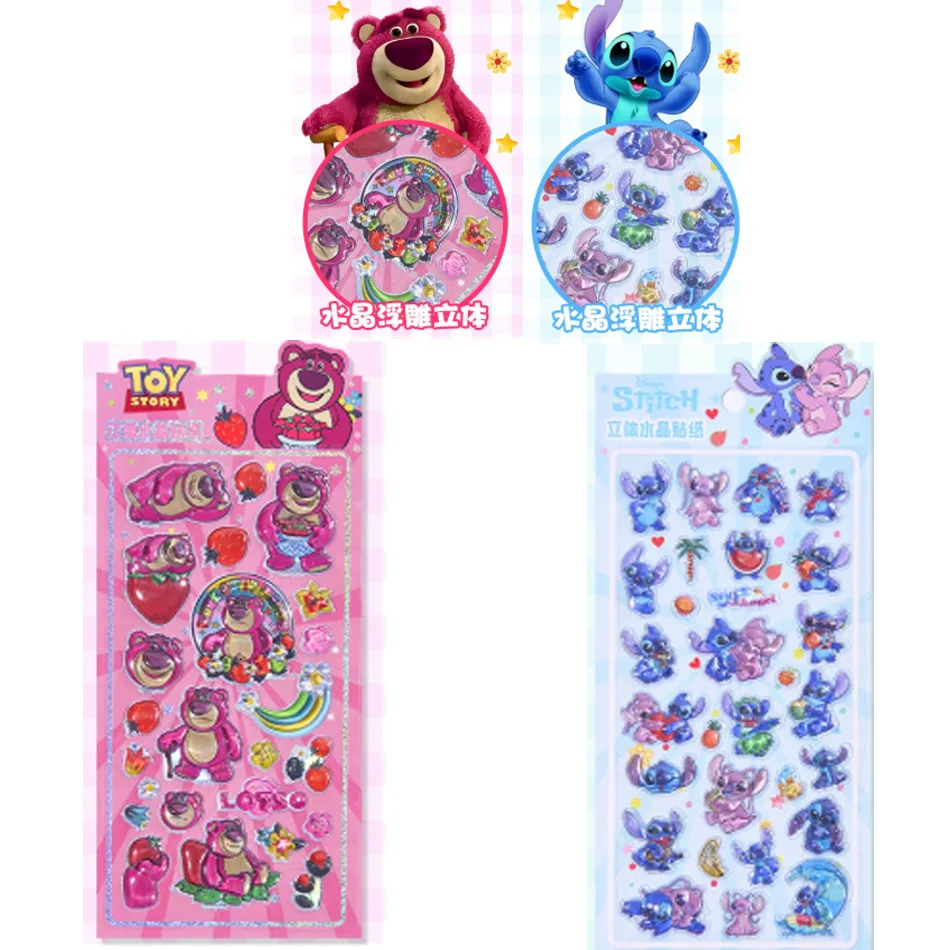 귀여운 릴로&스티치 3D 크리스탈 스티커 창의적인 주토피아 학생 보상 다이아몬드 스티커 휴대폰 케이스 장식