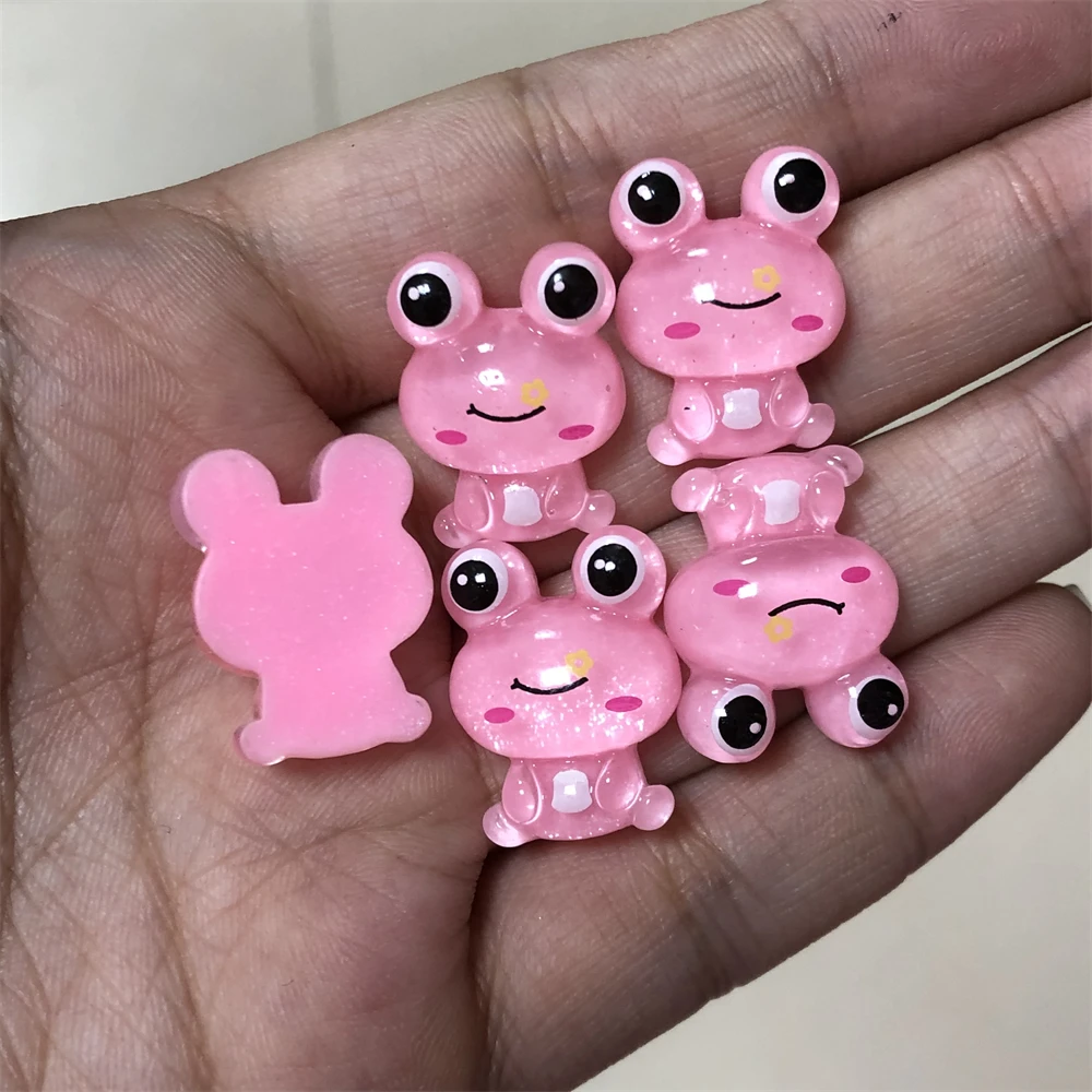 10pcs New Colorful Frog Birthday Hat Rabbit Head Love Heart Bunny Diy Craft Phone Case Decorations Nail Art Charms Accessories