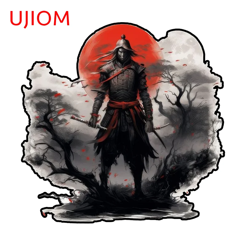UJIOM Samurai Exquisite Graphics Wall Sticker Artistic Fashionable Occlusion Scratch PVC Decal Wardrobe Vestibulec Decor
