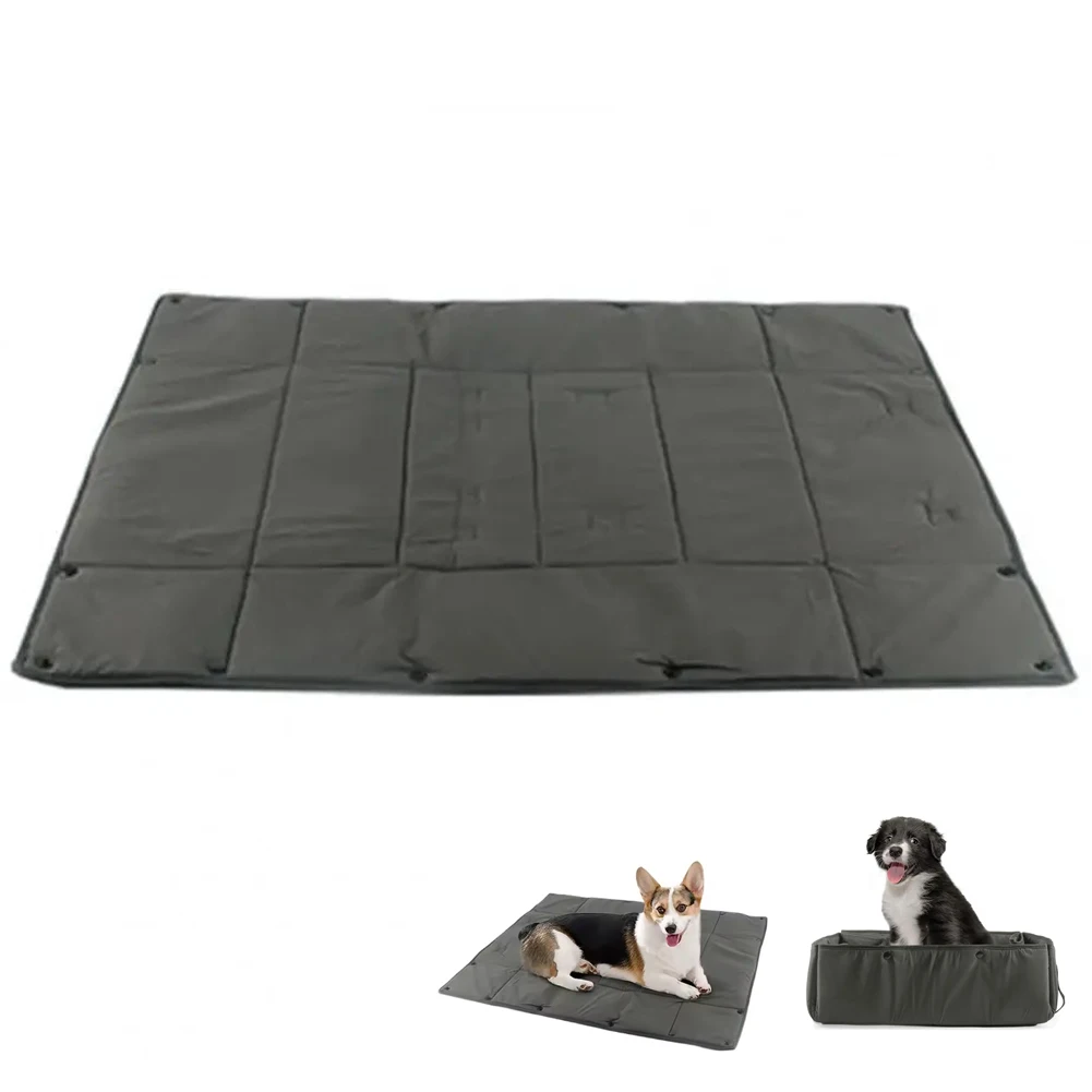 

2 in1Pet kennel Car pet pad Anti-theft car Multifunctional foldable Four-season universal cat litter Cat dog pet supplies Black