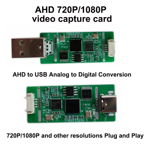 Imagen 1 del producto Captura AHD a USB Señal analógica a módulo de cámara USB digital Módulo AHD a tipo c Unidad libre UVC para Android plug and play gratis