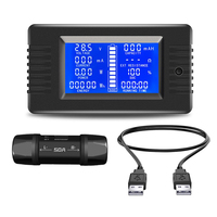 1PC STN Full-view LCD Screen Battery Tester PZEM-015 9-in-1 DC LCD Display USB-interface Digital Multimeter Battery Monitor