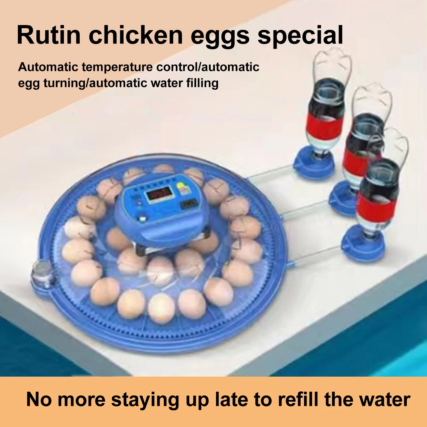 Eggs Incubator, Multi-purpose Dual Power Supplies,With Automatic Water Ionic Waterbed Replenishment And Temperature Contro