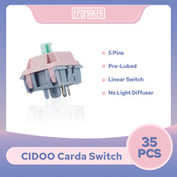 35 Pieces CIDOO Carda Switch 50gf 5-pin Linear Switch Pre-Lubed with UPE Stem for Mechanical Gaming Keyboard