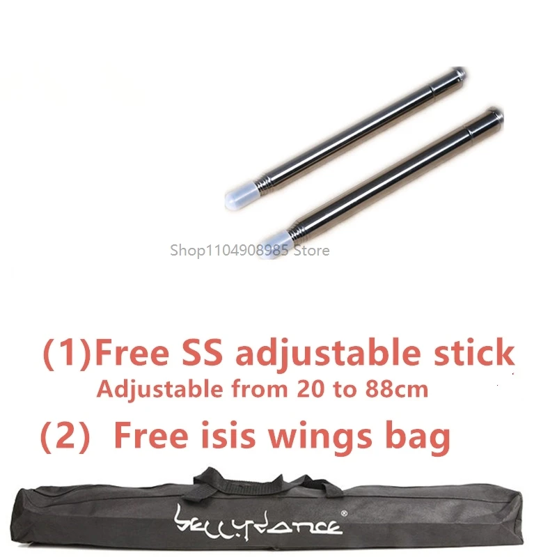 1008 peças leds dança do ventre led asas isis mudar 36 cores diferentes asas de dança do ventre com saco de varas ajustáveis