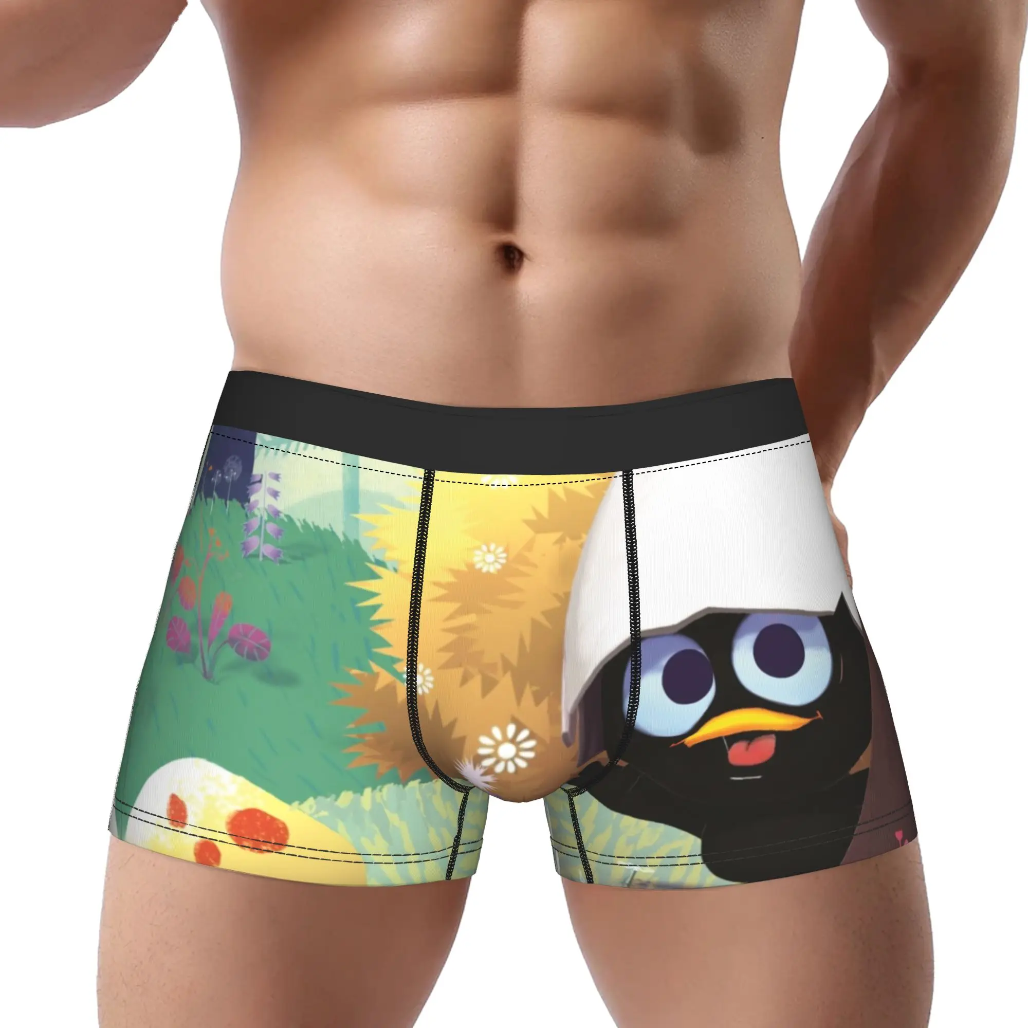 Calimero Underpants Homme Panties Male Underwear Calimero Print Shorts Boxer Briefs