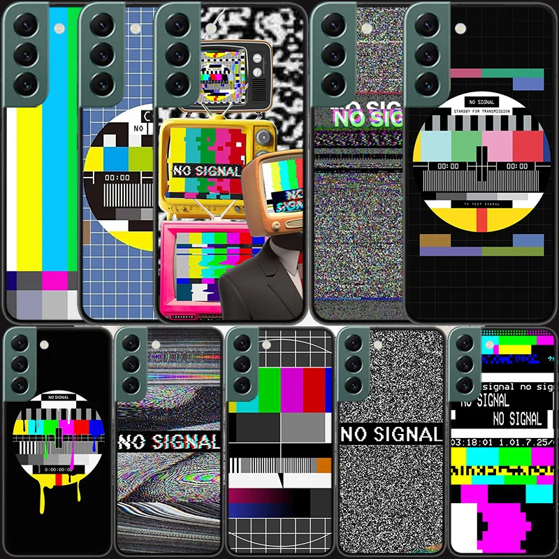Retro TV Test Pattern Phone Case For Samsung Galaxy S22 S25 Ultra S21 S10 Plus S26 Edge S20 S23 S24 FE Cover Silicone Soft T