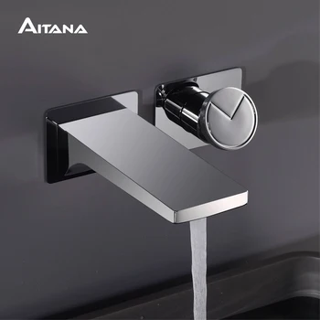 Chrome Wall Mounted Bathroom Faucet 1