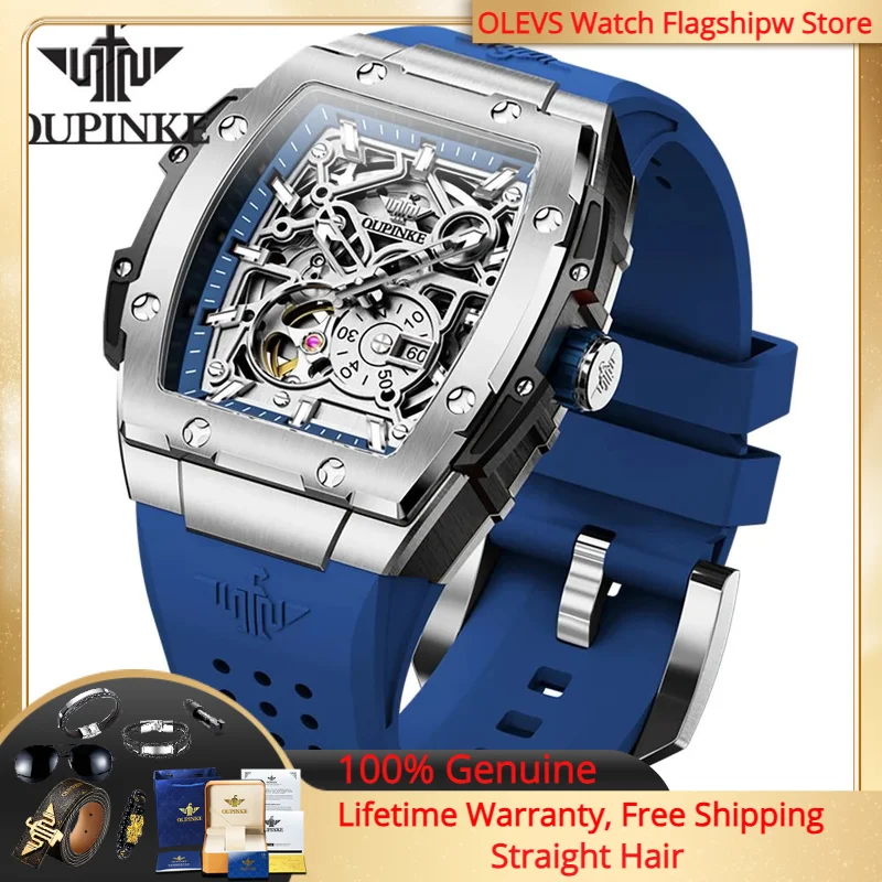 

OUPINKE 3213 Luxury Brand Original Fully Automatic Men Watch Waterproof Hollow out Large Dial Men Mechanical Watch Reloj Hombre
