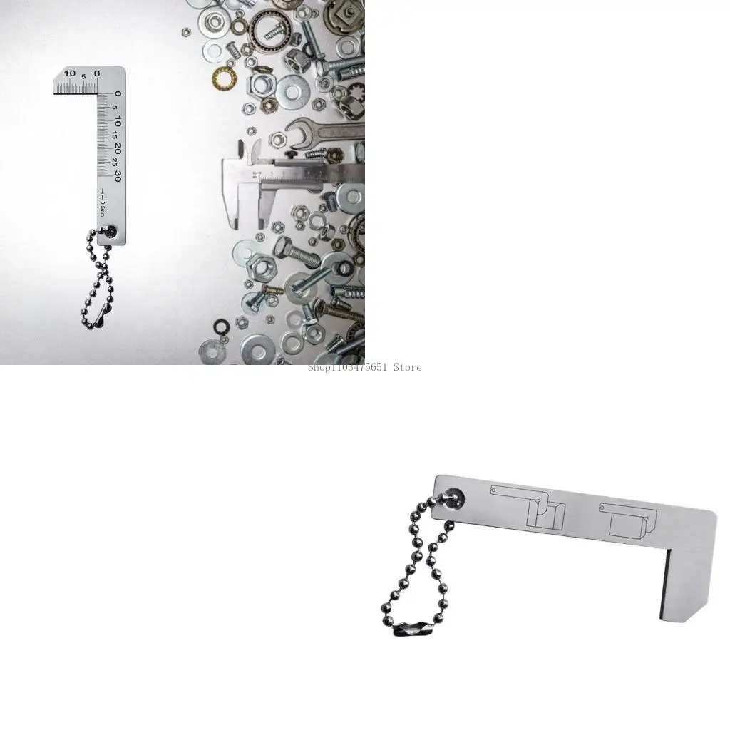 ガラス加工機械製造用0-30mmステンレス面取りゲージ