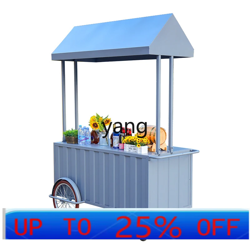 

LTT night market hand push wrought iron float mobile snack cart stall car shopping mall sales booth