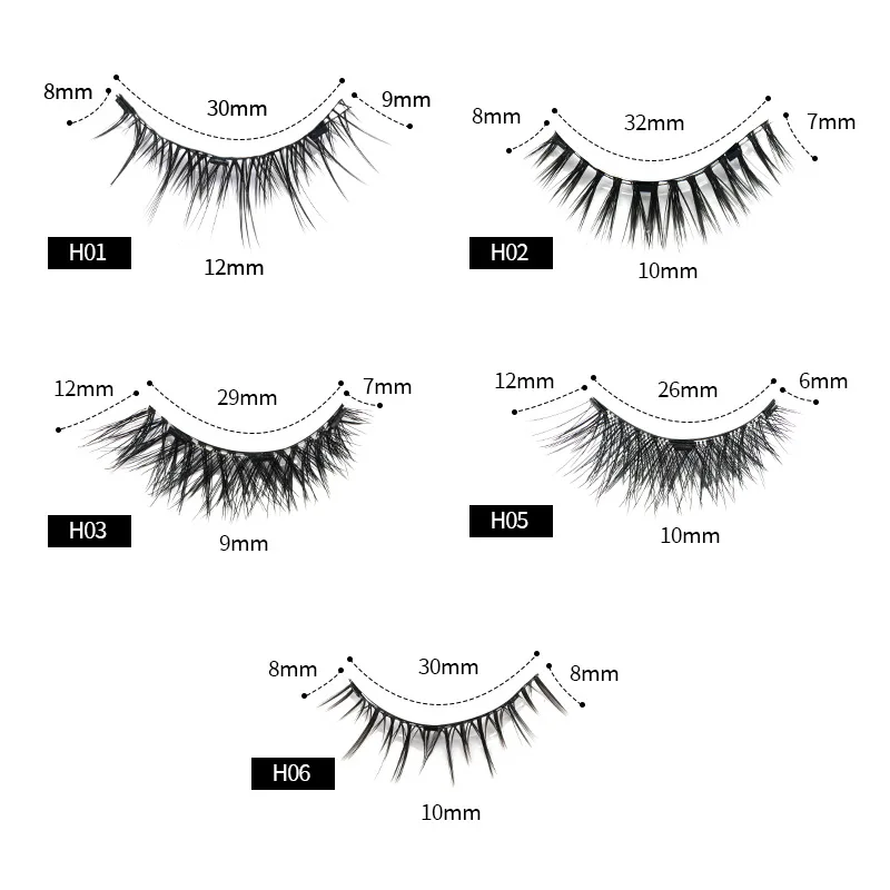 Ensemble de faux cils magnétiques réutilisables 3D, sans colle, naturels, imperméables, avec applicateur adapté aux voyages
