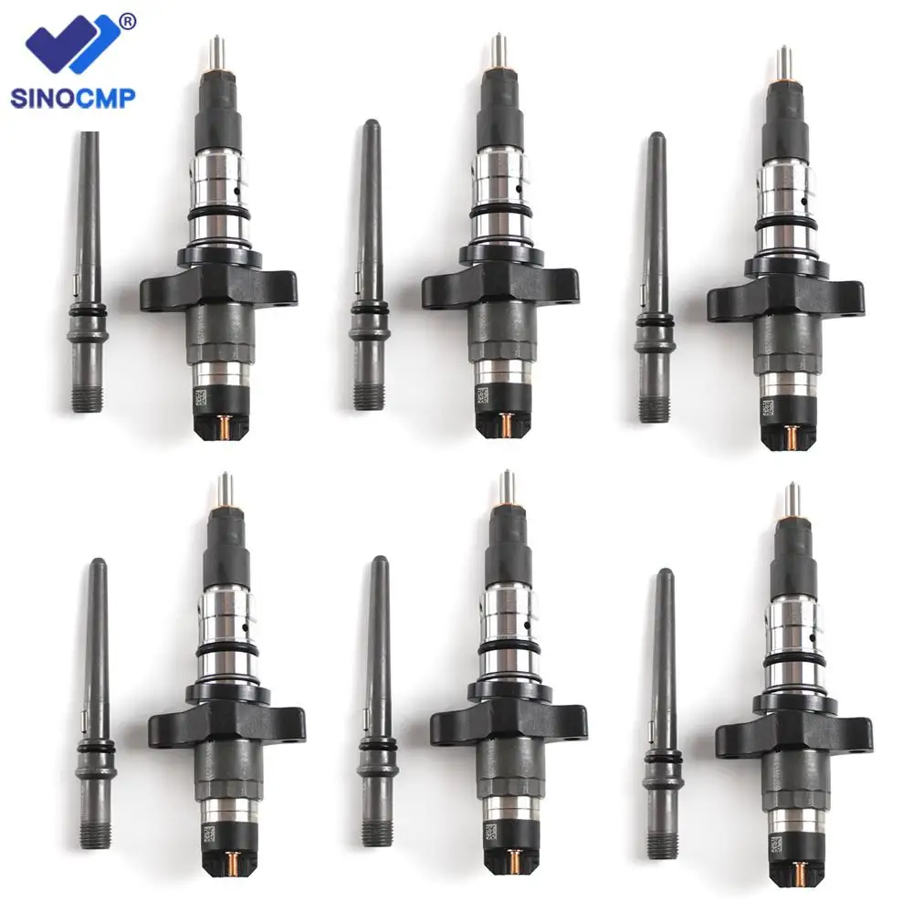 

6 Pcs Diesel Fuel Injectors 0986435503 0445120255 0445120210 Suit For 2003-2004 Dodge Ram Cummins 5.9L 5263318 3949619 3947550