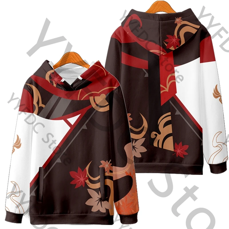 Genshin Impact Hoodie Sweatshirt Kaedehara Kazuha Cosplay Same Hoodies Men Women Autumn Pullover Harajuku Y2k Cartoon 3D Hoodie